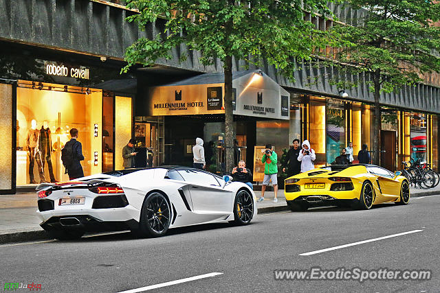 Lamborghini Aventador spotted in London, United Kingdom