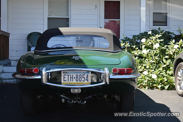 Jaguar E-Type spotted in Watkins Glen, New York