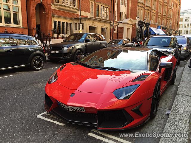 Lamborghini Aventador spotted in London, United Kingdom