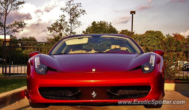 Ferrari 458 Italia spotted in Oak Brook, Illinois