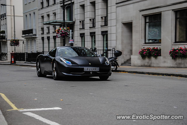 Ferrari 458 Italia spotted in London, United Kingdom