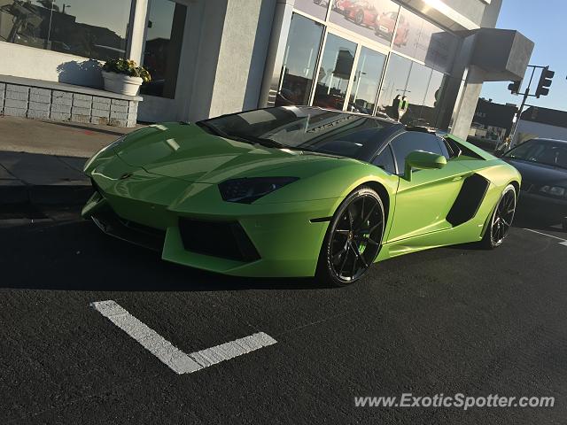 Lamborghini Aventador spotted in Newport Beach, California