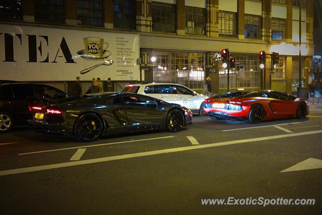 Lamborghini Aventador spotted in London, United Kingdom