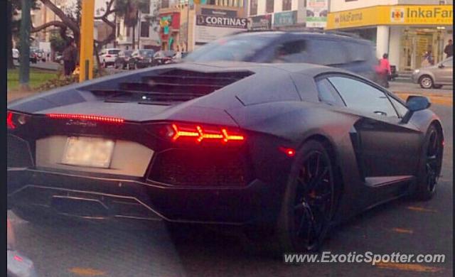 Lamborghini Aventador spotted in Lima, Peru