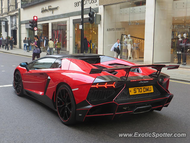 Lamborghini Aventador spotted in London, United Kingdom