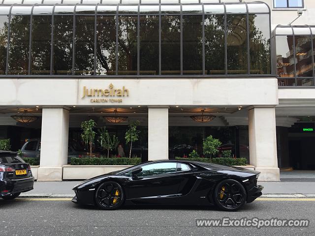 Lamborghini Aventador spotted in London, United Kingdom