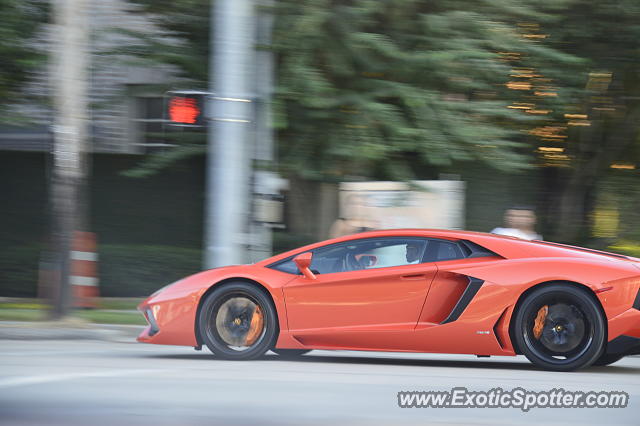 Lamborghini Aventador spotted in Houston, Texas