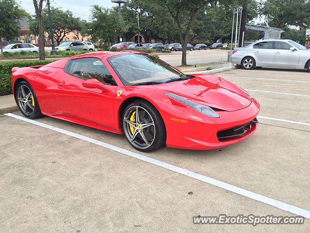 Ferrari 458 Italia spotted in Houston, Texas