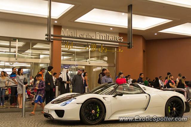 Porsche 918 Spyder spotted in Dubai, United Arab Emirates