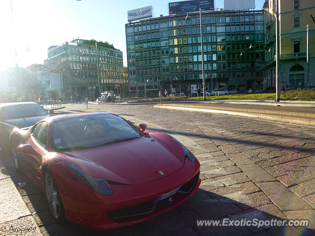 Ferrari 458 Italia spotted in Milan, Italy