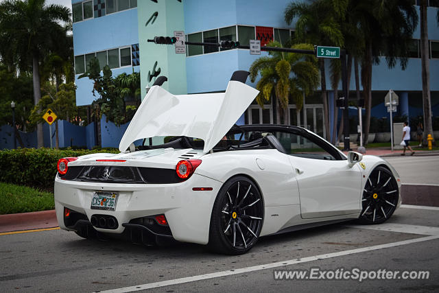 Ferrari 458 Italia spotted in Miami Beach, Florida