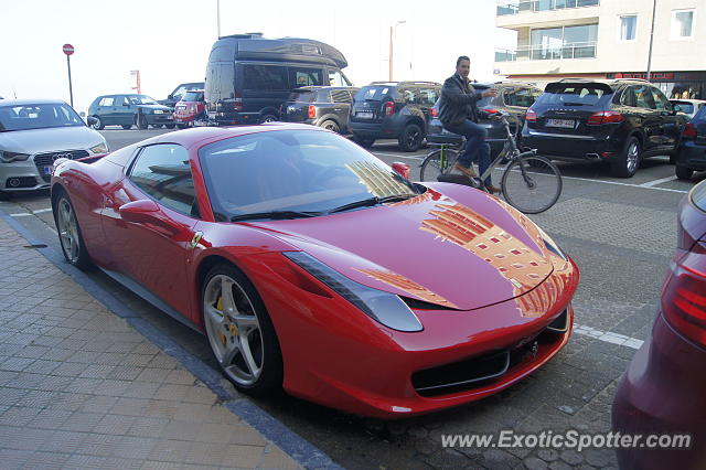 Ferrari 458 Italia spotted in Knokke, Belgium