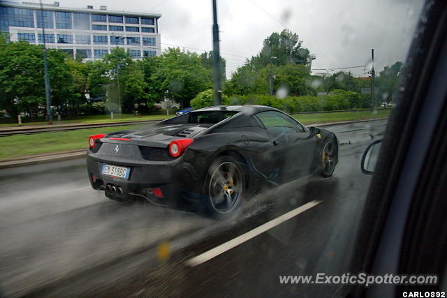 Ferrari 458 Italia spotted in Warsaw, Poland