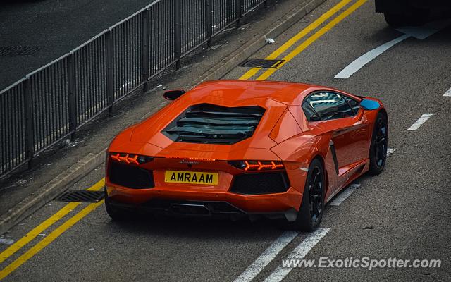 Lamborghini Aventador spotted in Hong Kong, China