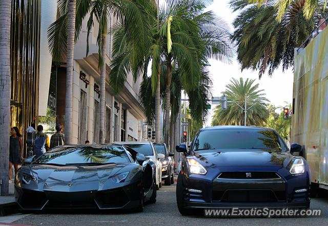 Lamborghini Aventador spotted in Beverly Hills, California