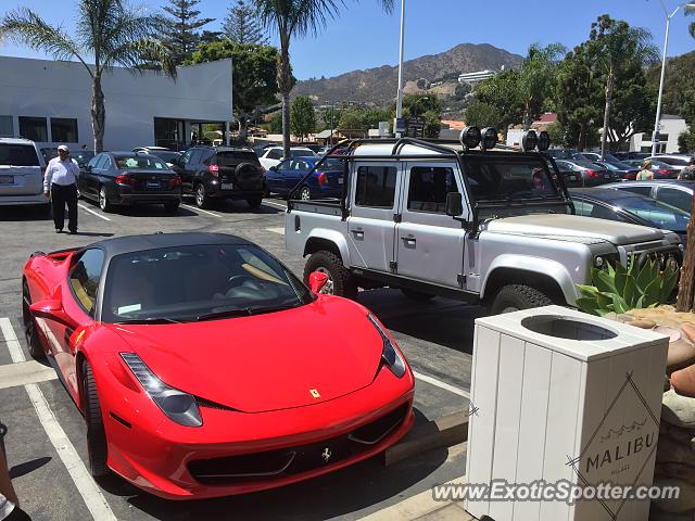 Ferrari 458 Italia spotted in Malibu, California