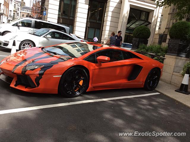 Lamborghini Aventador spotted in London, United Kingdom