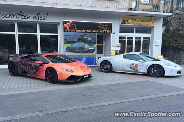 Ferrari 458 Italia spotted in Visp, Switzerland