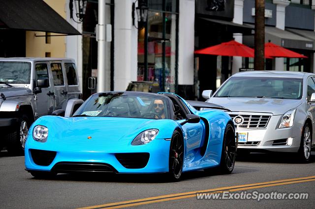 Porsche 918 Spyder spotted in Beverly Hills, California