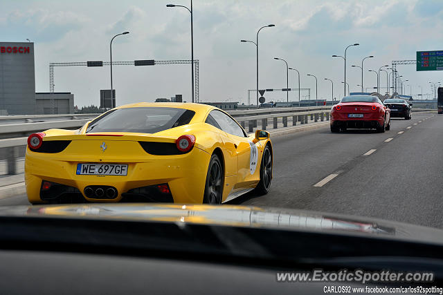 Ferrari 458 Italia spotted in Warsaw, Poland