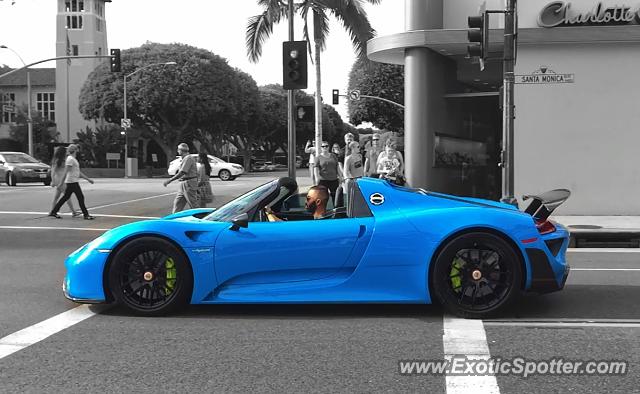 Porsche 918 Spyder spotted in Beverly Hills, California