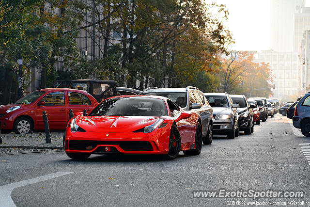 Ferrari 458 Italia spotted in Warsaw, Poland