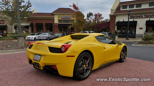 Ferrari 458 Italia spotted in Johns Creek, Georgia