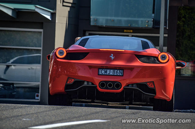 Ferrari 458 Italia spotted in Sydney, Australia