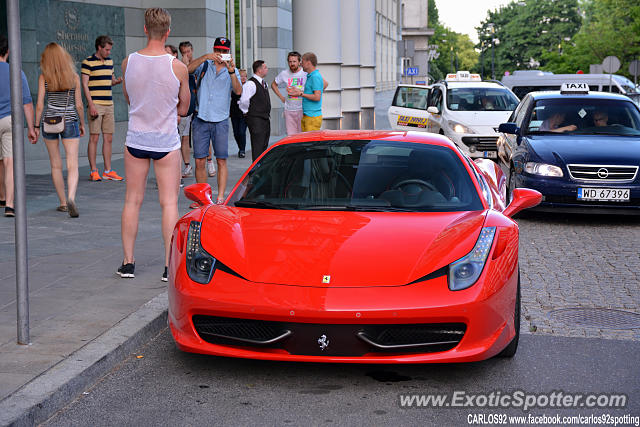 Ferrari 458 Italia spotted in Warsaw, Poland