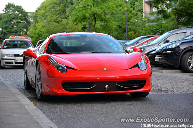 Ferrari 458 Italia spotted in Warsaw, Poland