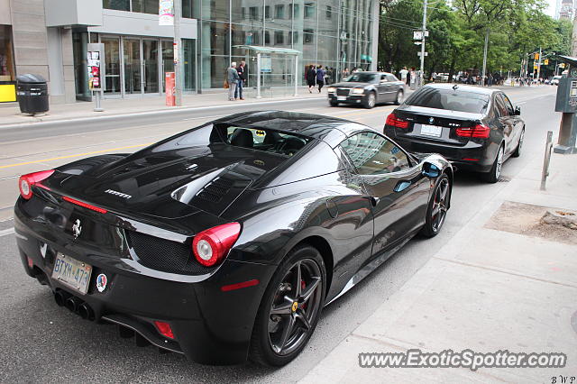 Ferrari 458 Italia spotted in Toronto, Canada