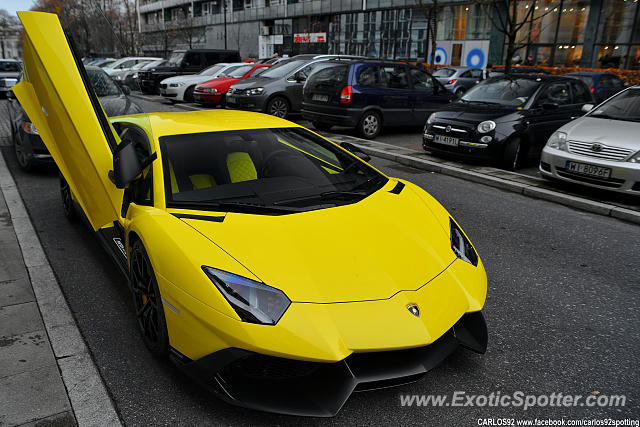 Lamborghini Aventador spotted in Warsaw, Poland