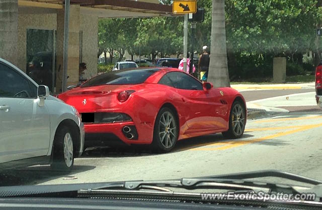 Ferrari California spotted in Miami Beach, Florida