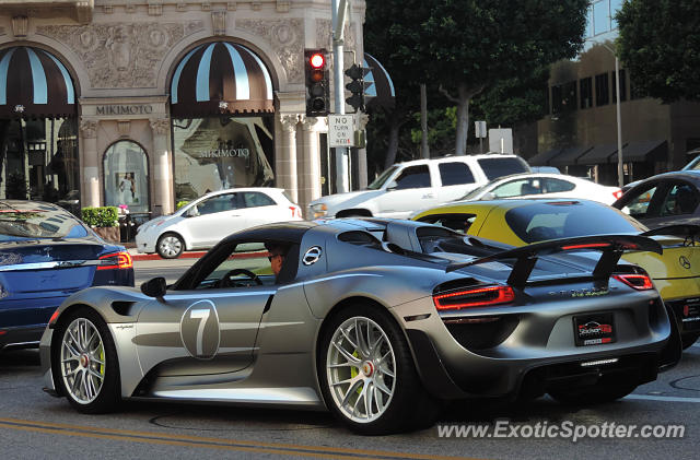 Porsche 918 Spyder spotted in Beverly Hills, California