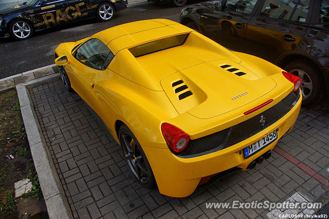 Ferrari 458 Italia spotted in Warsaw, Poland