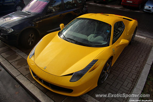 Ferrari 458 Italia spotted in Warsaw, Poland