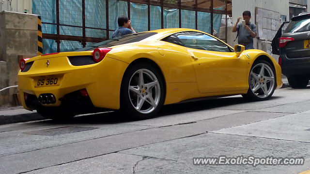 Ferrari 458 Italia spotted in Hong Kong, China