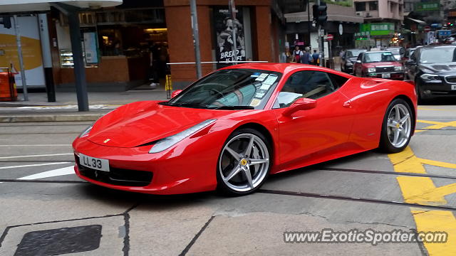 Ferrari 458 Italia spotted in Hong Kong, China