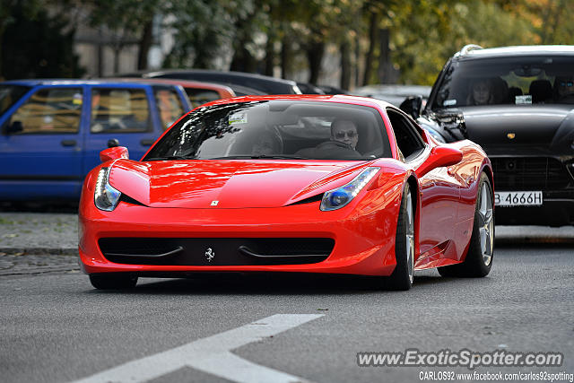 Ferrari 458 Italia spotted in Warsaw, Poland