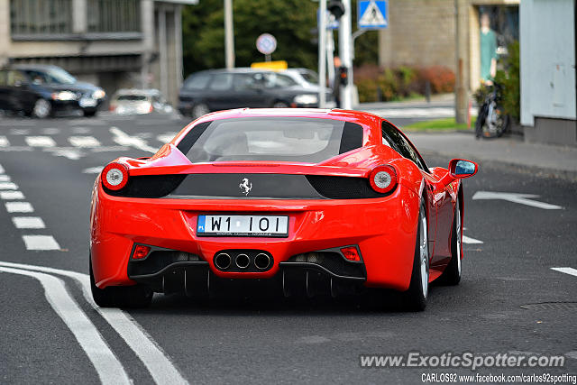 Ferrari 458 Italia spotted in Warsaw, Poland