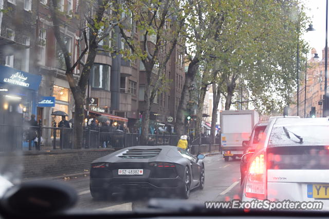 Lamborghini Aventador spotted in London, United Kingdom