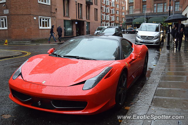 Ferrari 458 Italia spotted in London, United Kingdom