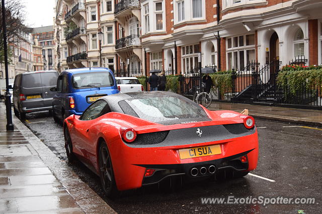 Ferrari 458 Italia spotted in London, United Kingdom