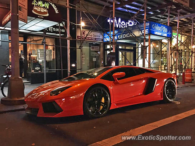 Lamborghini Aventador spotted in Manhattan, New York