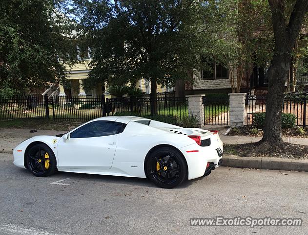 Ferrari 458 Italia spotted in Houston, Texas