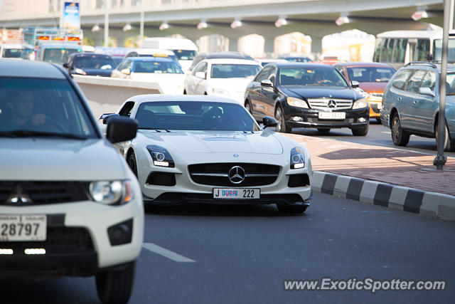 Mercedes SLS AMG spotted in Dubai, United Arab Emirates