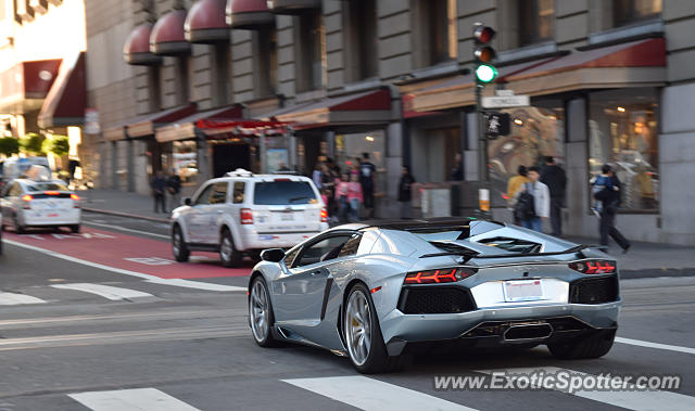 Lamborghini Aventador spotted in San Francisco, California