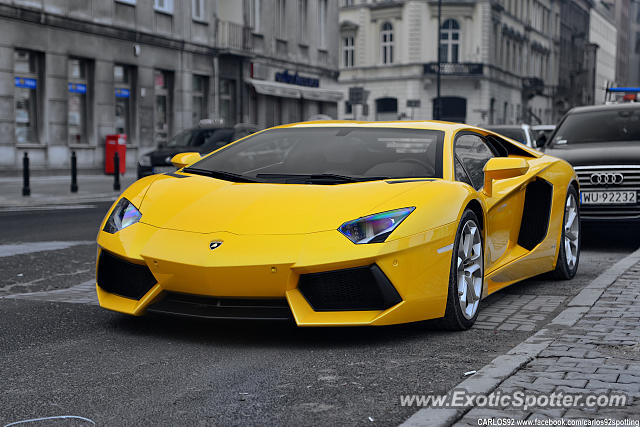 Lamborghini Aventador spotted in Warsaw, Poland