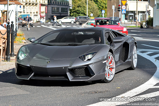 Lamborghini Aventador spotted in Warsaw, Poland