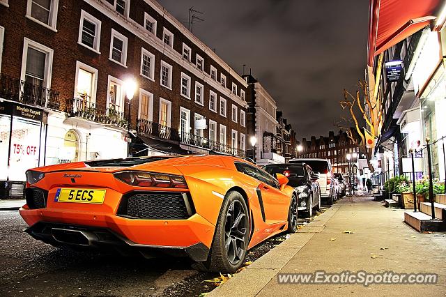 Lamborghini Aventador spotted in London, United Kingdom